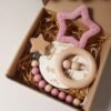Coffret cadeau naissance en bois & silicone